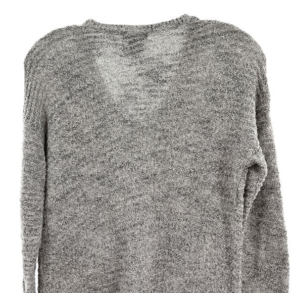 Calvin Klein Jeans Gray V Neck Long Sleeve Lightweight Cozy Designer Sweater S - Picture 4 of 8